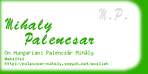 mihaly palencsar business card